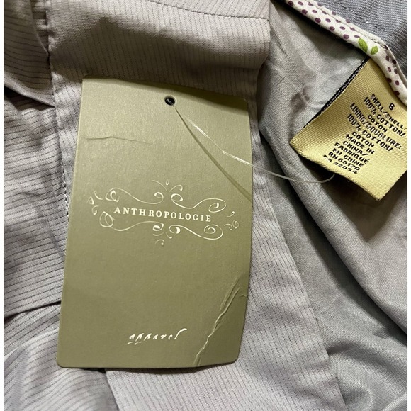 NWT Anthropologie Elevenses Gray Cotton Mini Skirt Size 6 - Picture 9 of 10